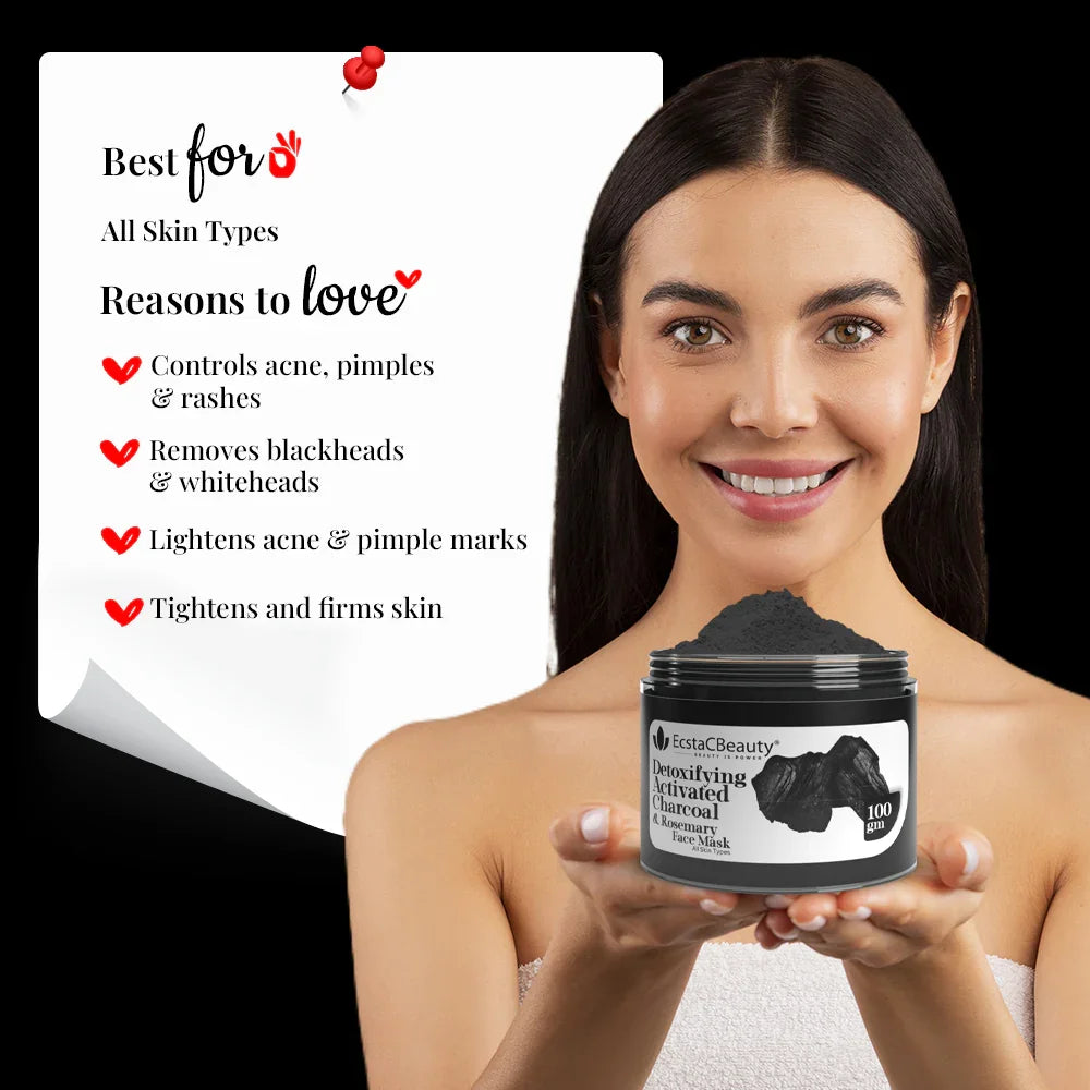 Detoxifying Activated Charcoal & Rosemary Face Mask