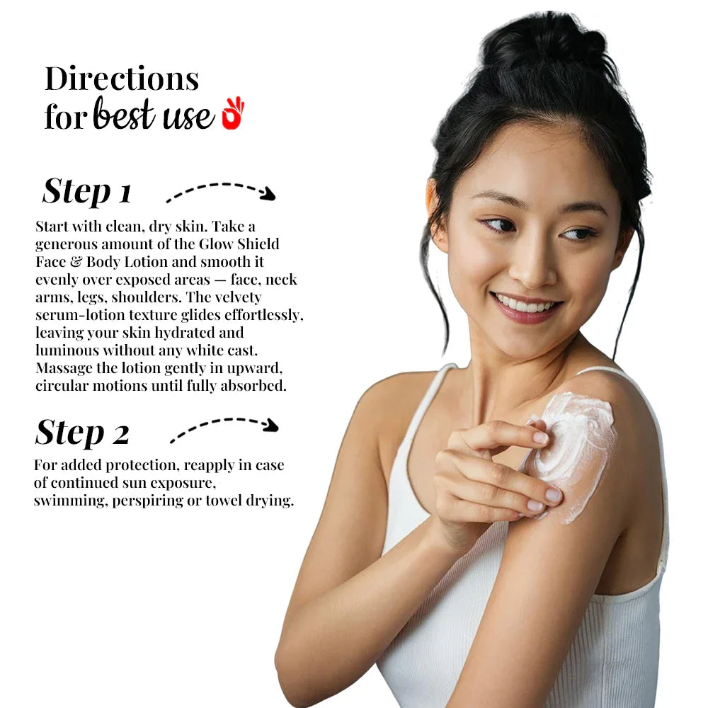 Glow Shield SPF 50 PA+++ Vitamin C Sunscreen Face & Body Lotion