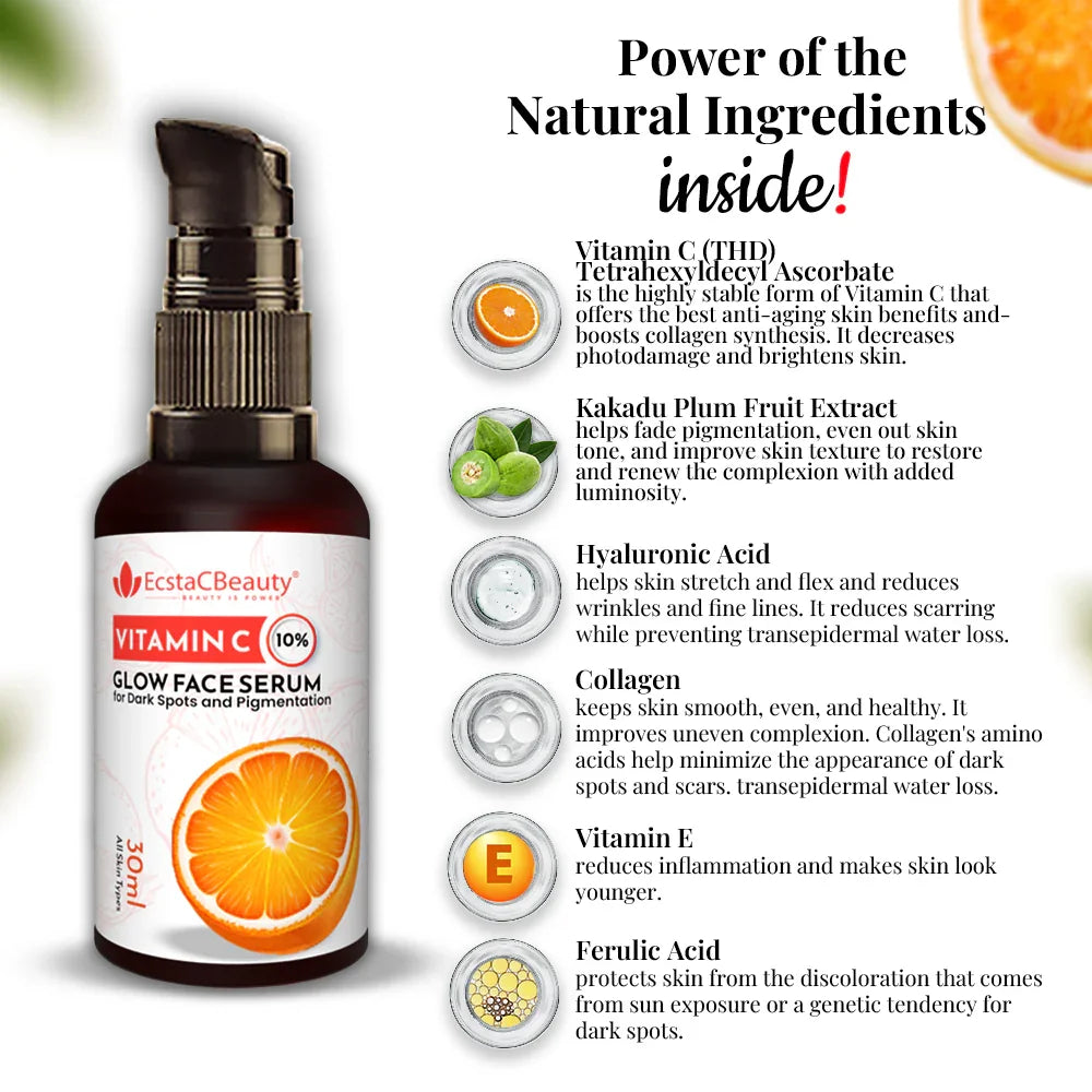 Vitamin C Glow (10%) Glow Face Serum for Dark Spots & Pigmentation