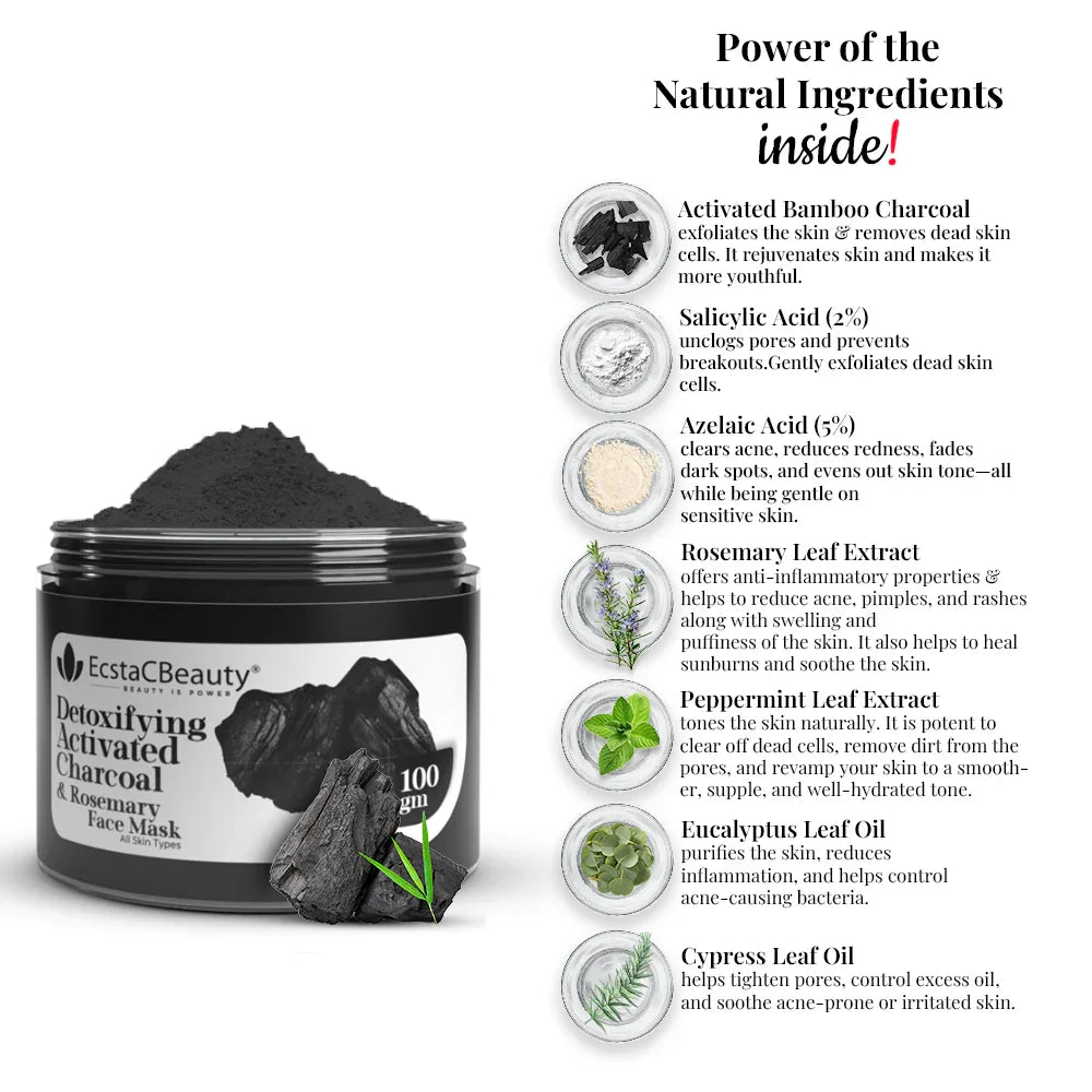 Detoxifying Activated Charcoal & Rosemary Face Mask