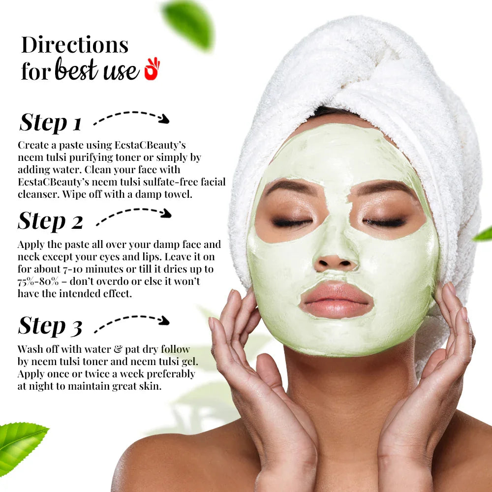 Neem Tulsi Purifying Face Mask for Acne & Pimple Control