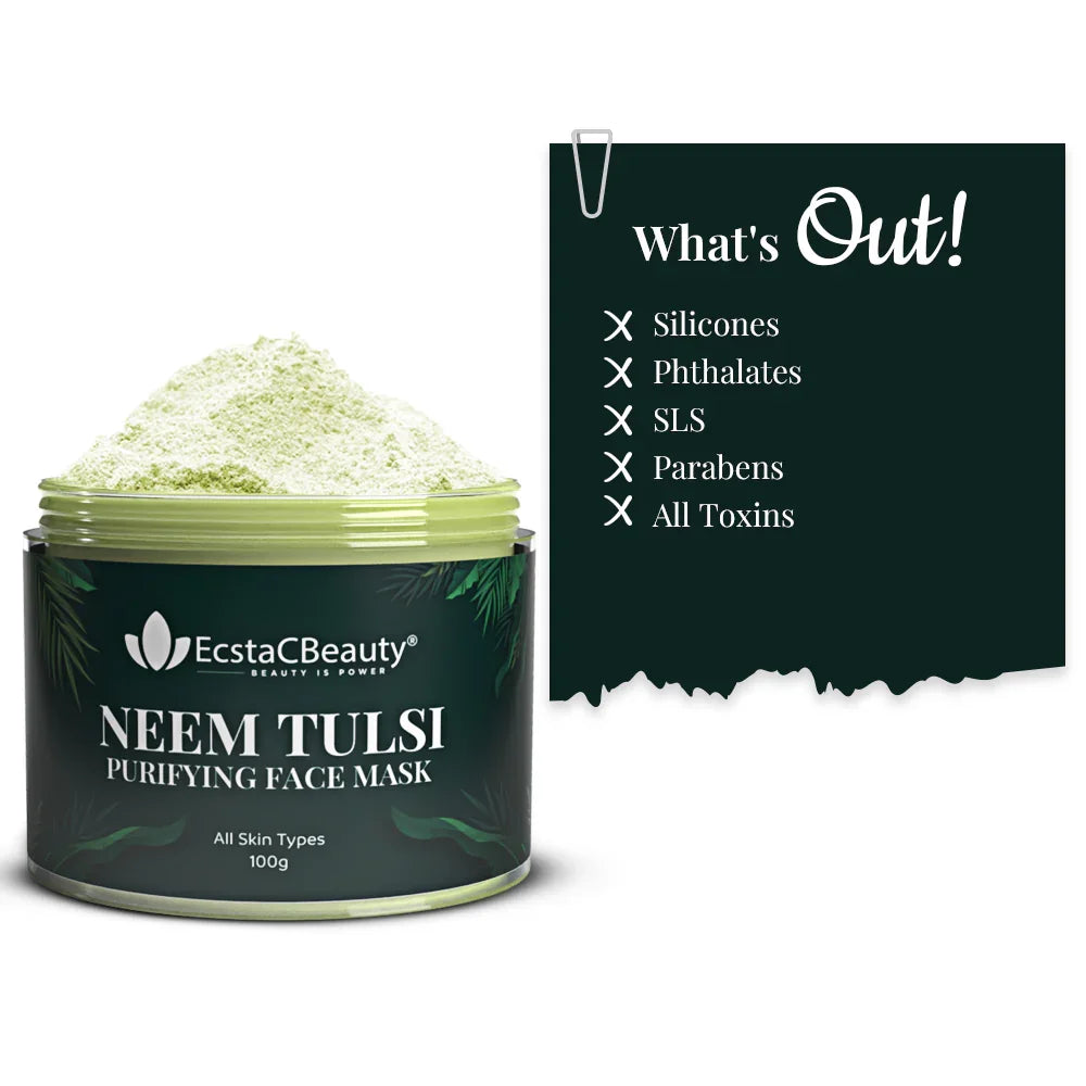 Neem Tulsi Purifying Face Mask for Acne & Pimple Control
