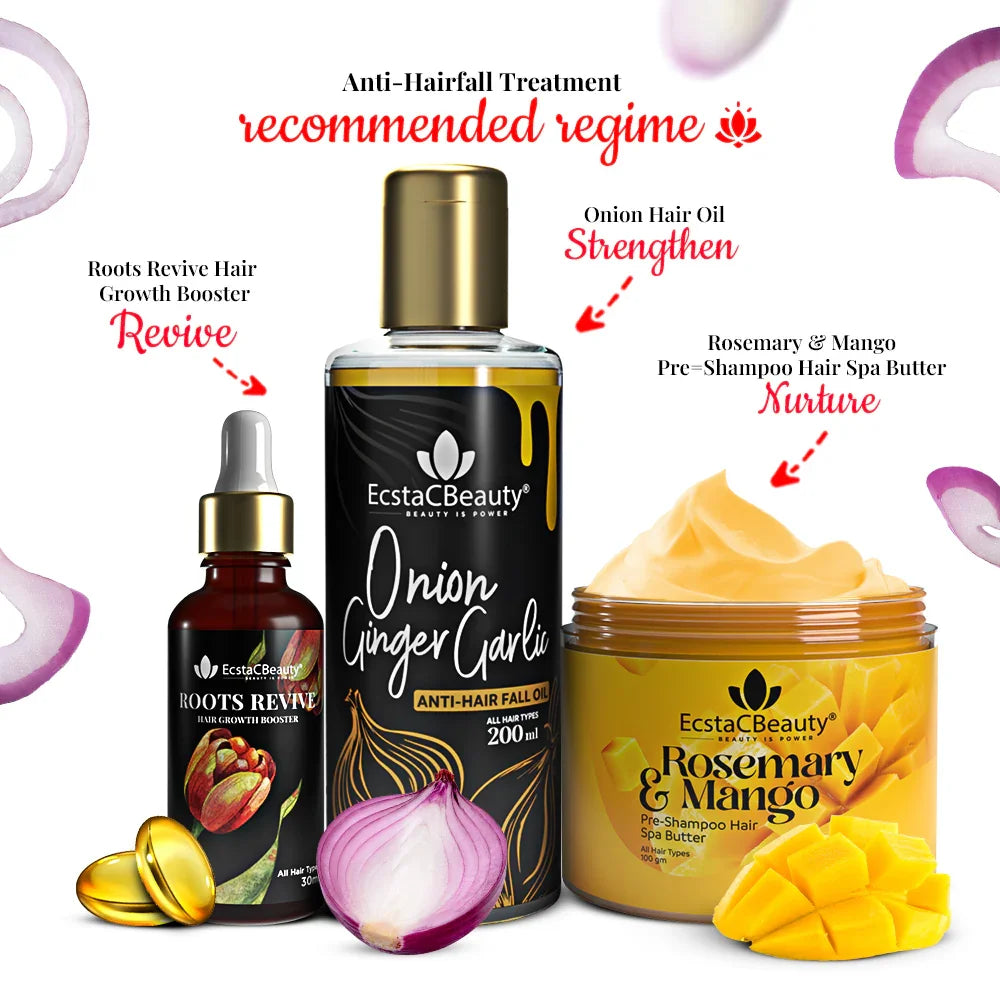 Onion Ginger Garlic Hair Oil for Hair Fall Control