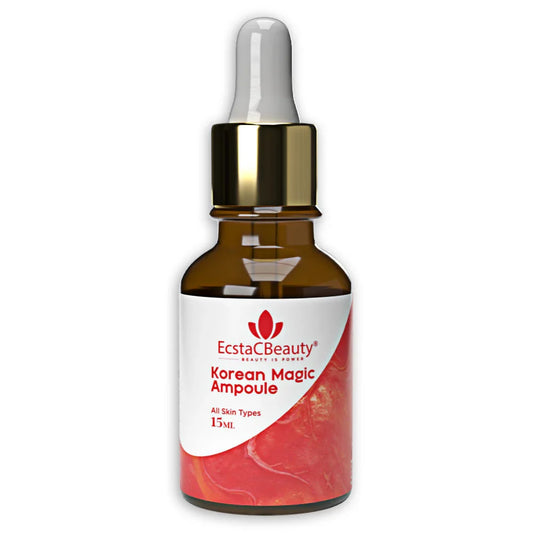 EcstaCBeauty Korean Magic Ampoule | Advanced Hydrating & Brightening Serum | Deep Skin Repair with Potent Actives | 100% Paraben & Toxin Free | All Skin Types (15ml)