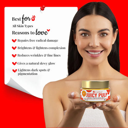 Juicy Pulp Vitamin C Skin Brightening Day & Night Cream with Vitamin C THD (5%), Niacinamide (4%) & Kakadu Plum Extract