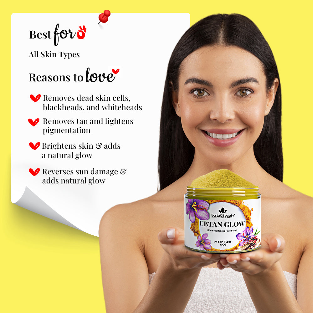 Ubtan Glow Skin Brightening Face Scrub for Glowing Skin