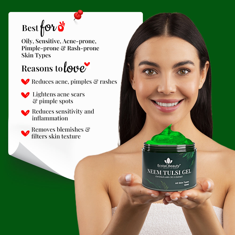 Neem Tulsi Gel with 2% Salicylic Acid + 2% Cica Extract