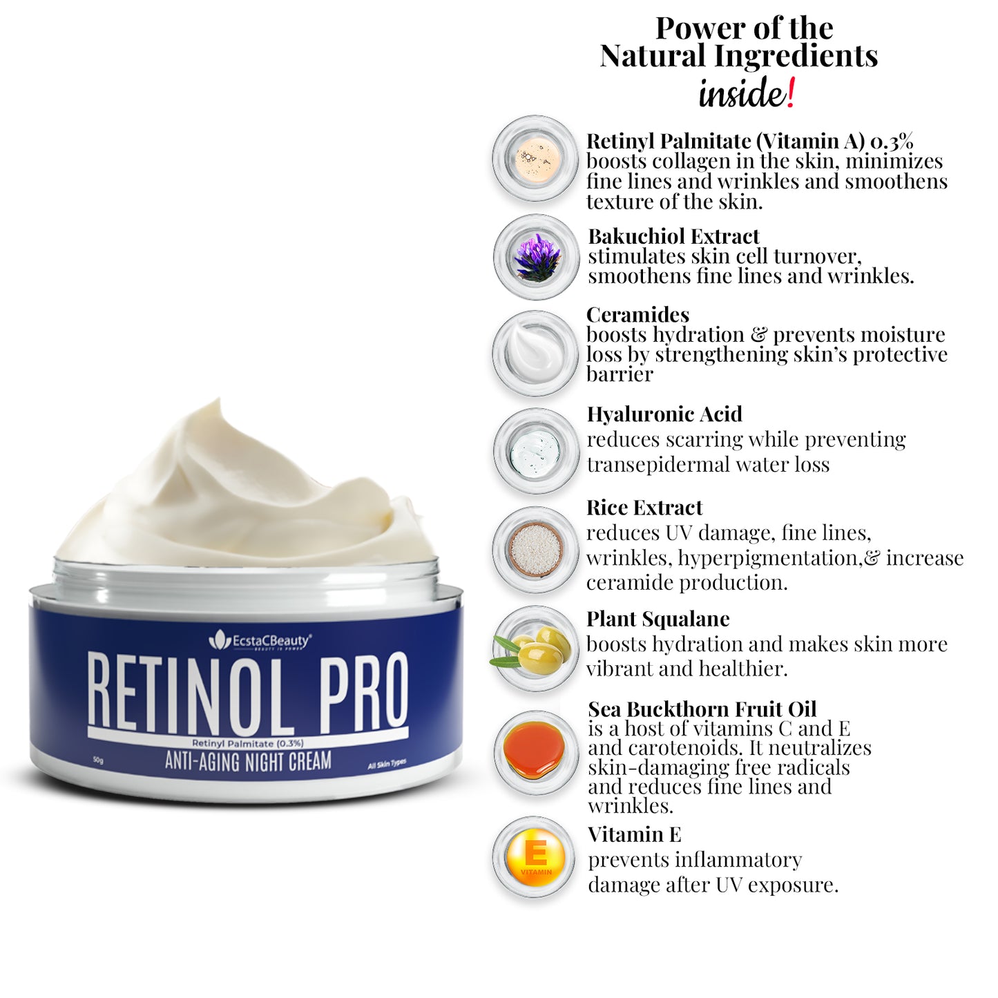 Retinol Pro Anti-Aging Night Cream Retinyl Palmitate (0.3%)