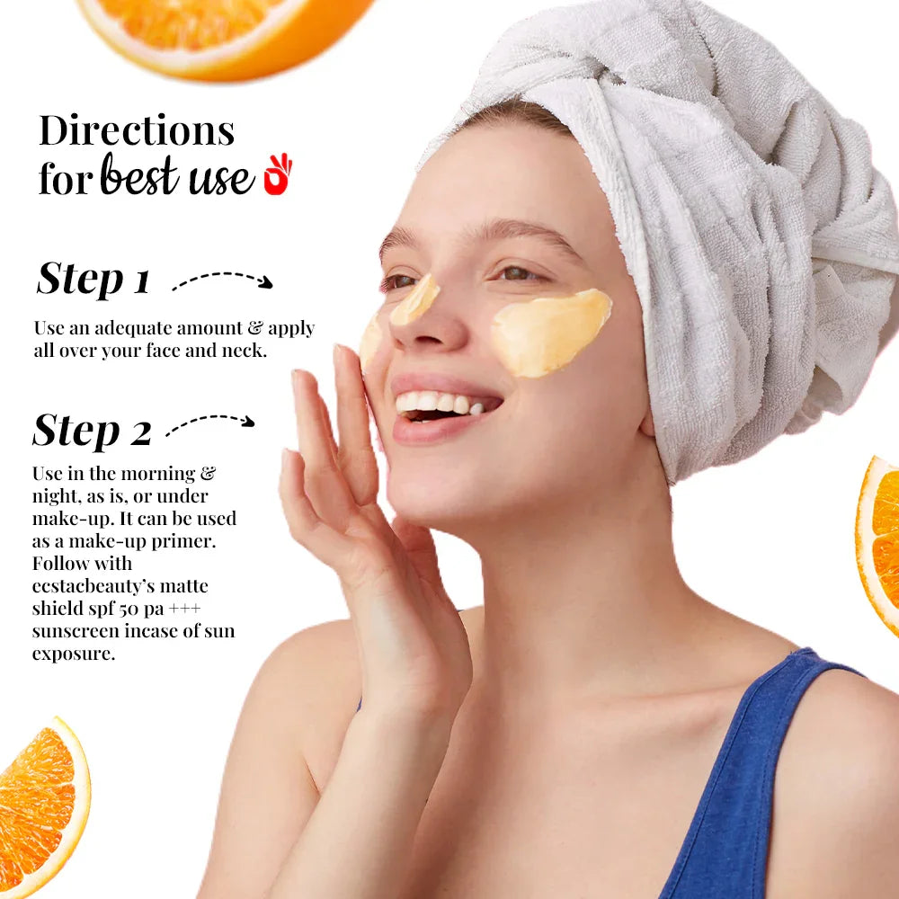 Juicy Pulp Vitamin C Skin Brightening Day & Night Cream with Vitamin C THD (5%), Niacinamide (4%) & Kakadu Plum Extract