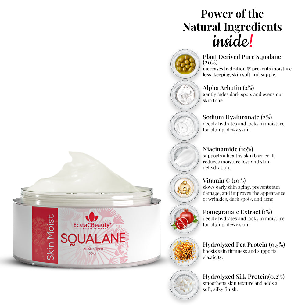 Squalane Skin Moist with Pure Plant Squalane + 2% Alpha Arbutin