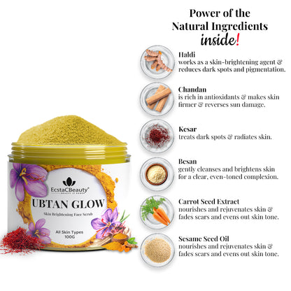 Ubtan Glow Skin Brightening Face Scrub for Glowing Skin