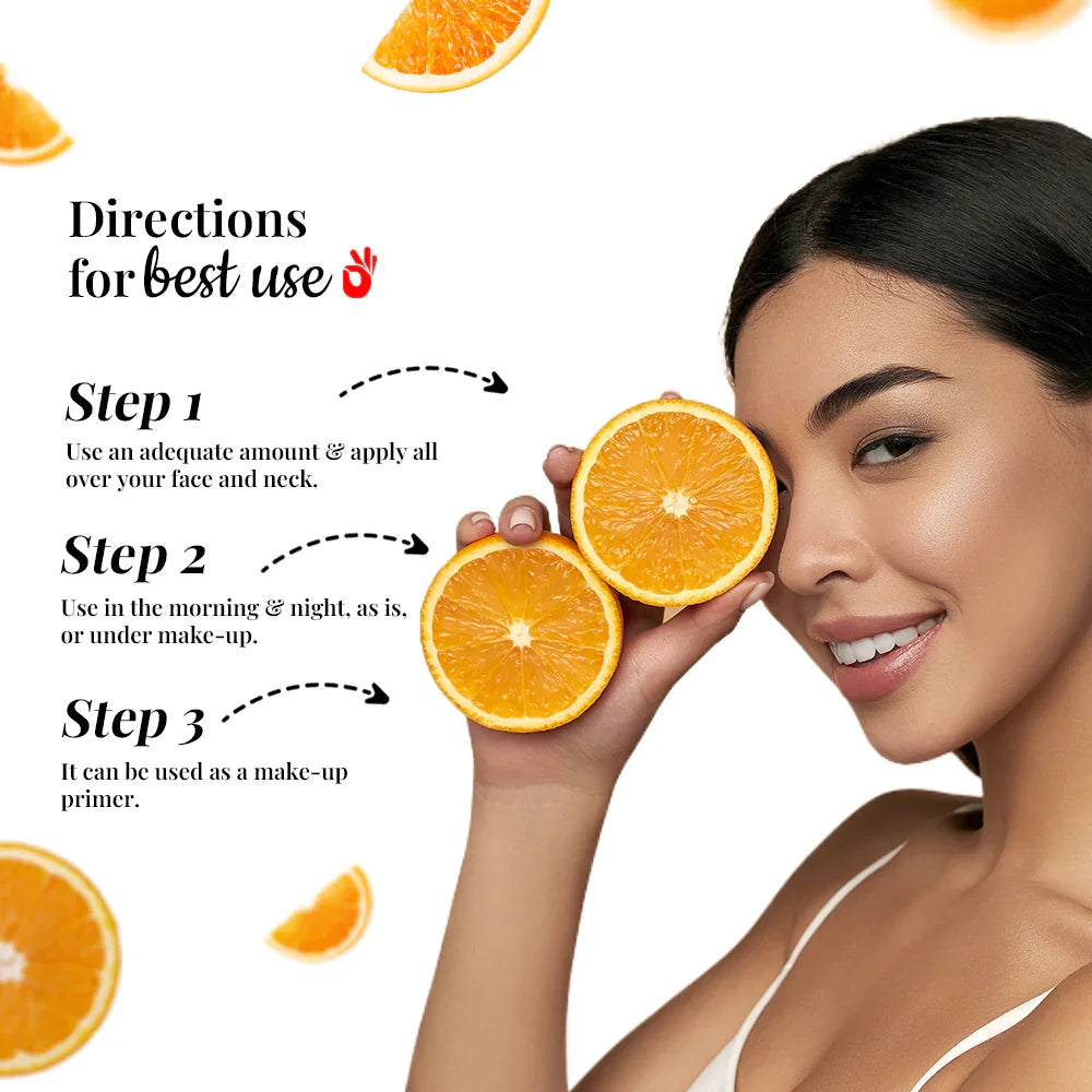 Sweet Orange Skin Lightening Gel with Vitamin C THD (5%), Niacinamide (4%) & Alpha Arbutin (2%)