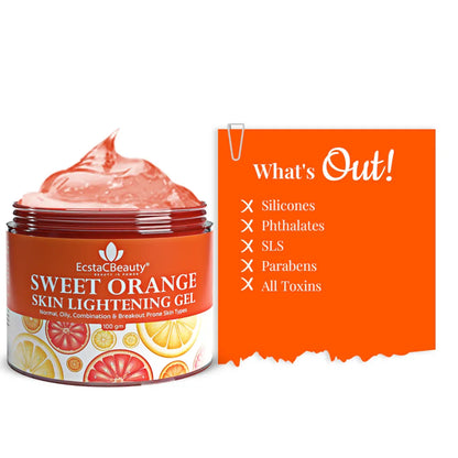 Sweet Orange Skin Lightening Gel with Vitamin C THD (5%), Niacinamide (4%) & Alpha Arbutin (2%)