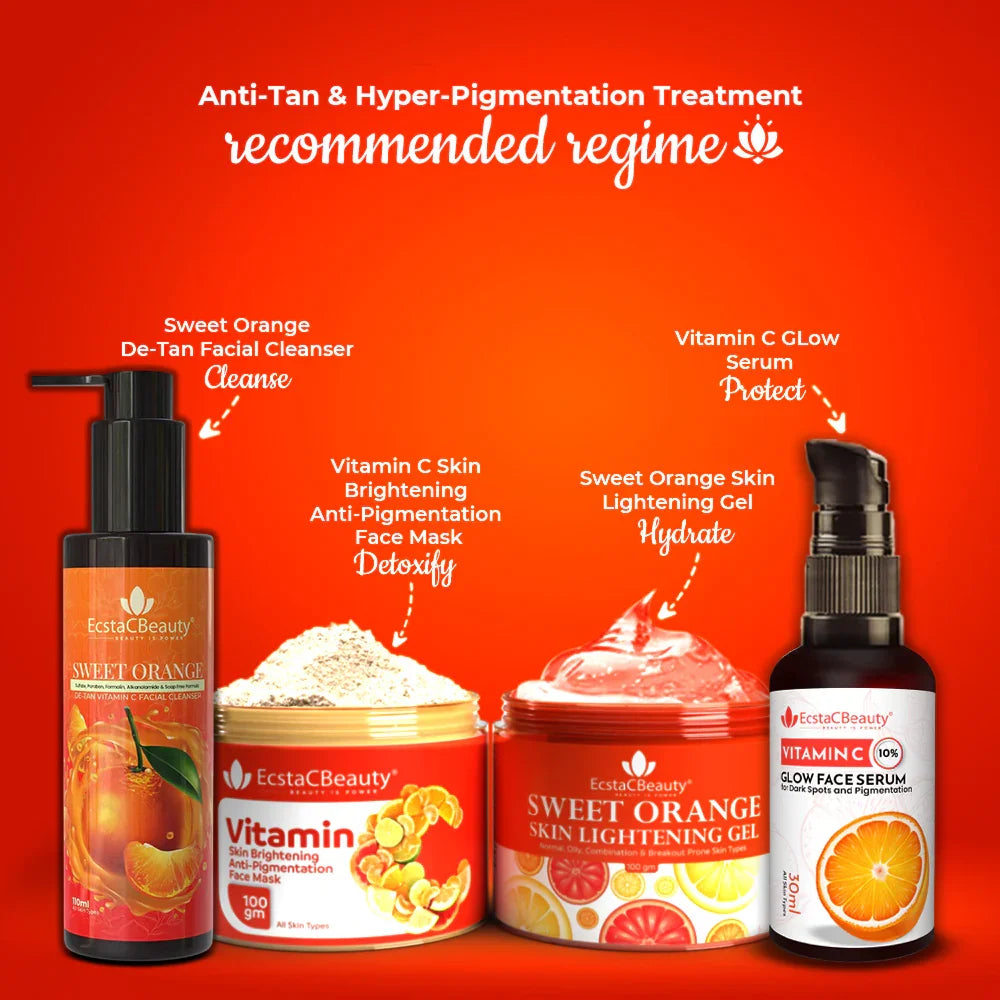 Sweet Orange Skin Lightening Gel with Vitamin C THD (5%), Niacinamide (4%) & Alpha Arbutin (2%)